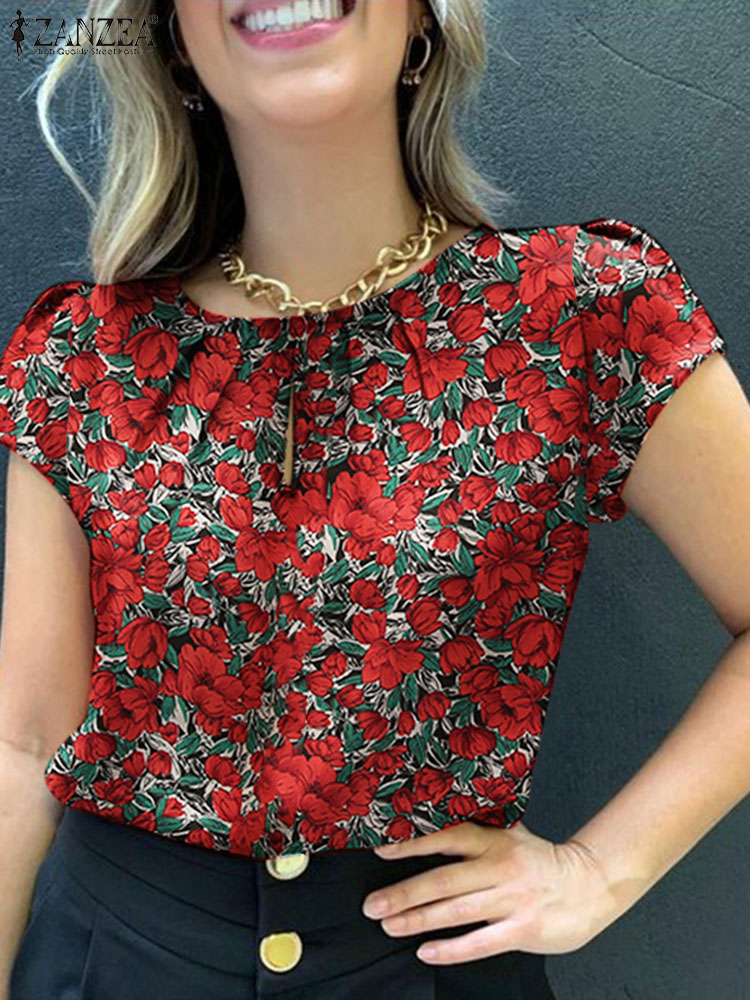 Romper Floral Print - ZANZEA Bohemian Floral Printed Blouse Summer