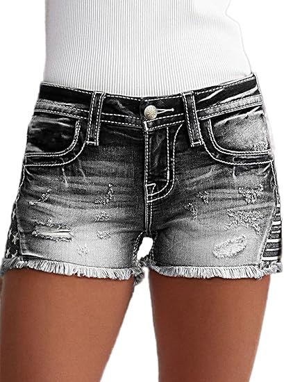 【HME】Jeans | Unleash your edgy - Shorts Denim Frayed 评论和价格
