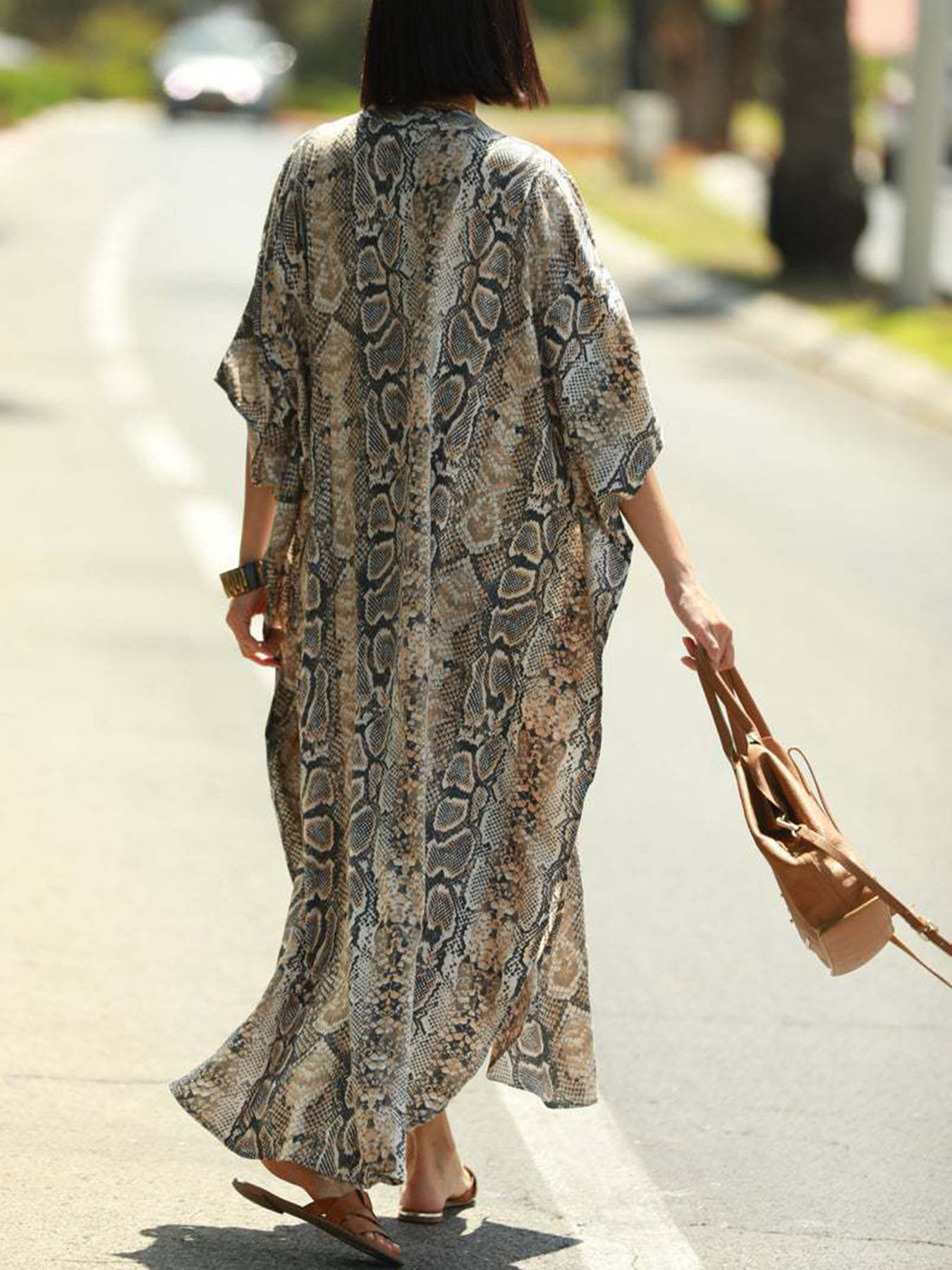 Bohemian Print Beach Cover-Up  - Cover Up Kaftan 评论和价格