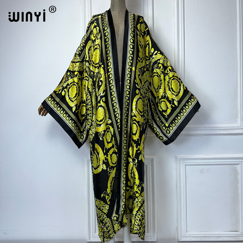 WINYI Africa boho print Kimono - Cover Up Kaftan 评论和价格