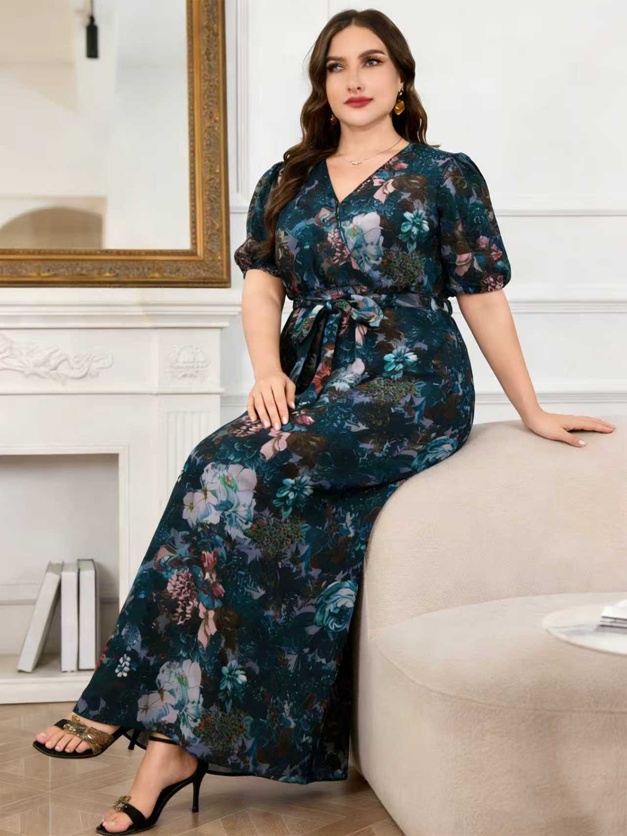 2026 New Arrival Plus Size Wom - Romper Floral Print 评论和价格