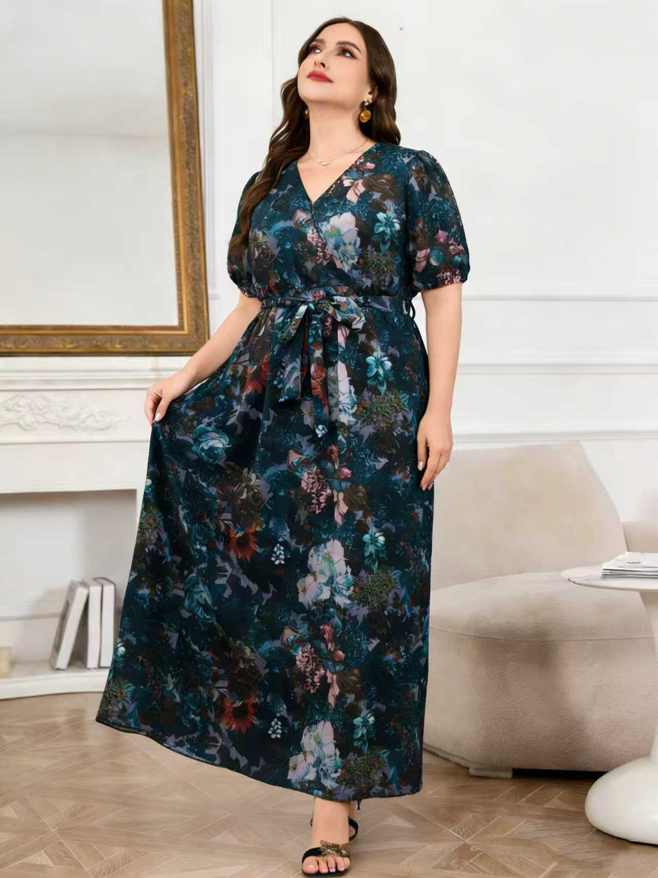 2026 New Arrival Plus Size Wom - Romper Floral Print 评论和价格