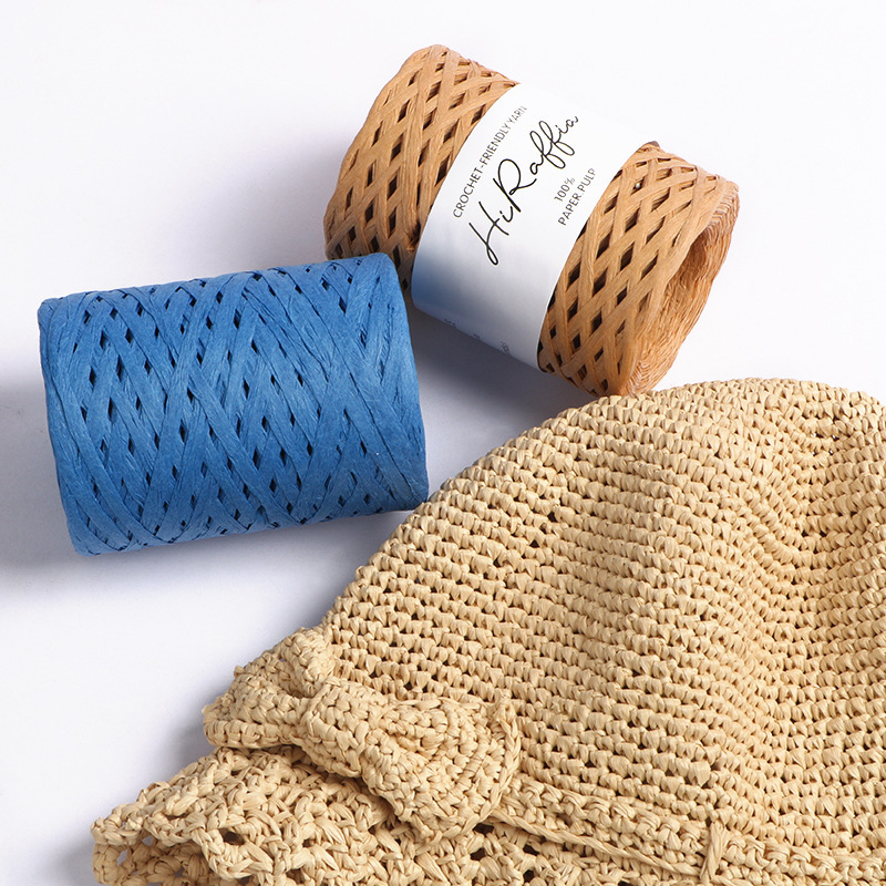 150M Natural Raffia Straw Yarn - Crochet Bag Raffia 评论和价格