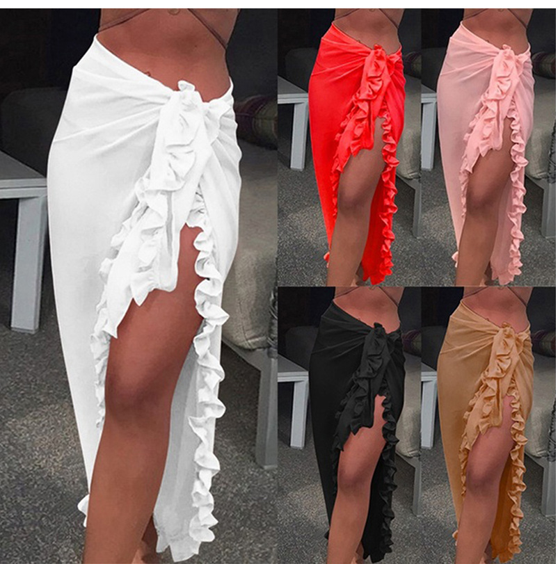 5 Colors Ruffle Sarong for Wom - Cover Up Kaftan 评论和价格