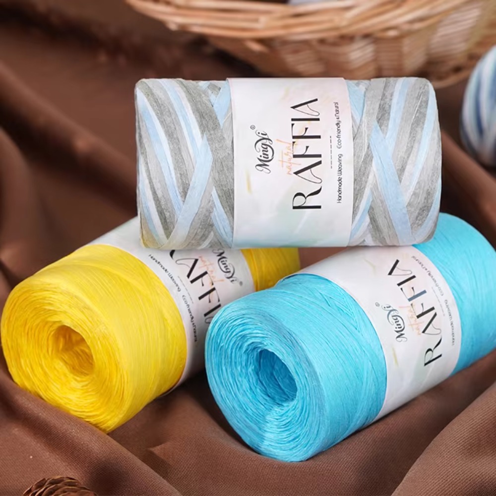 DIY Multi-Colored Raffia Yarn  - Crochet Bag Raffia 评论和价格