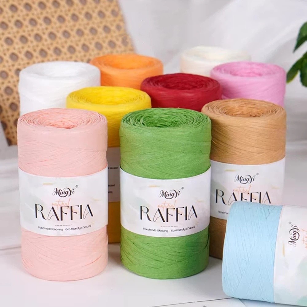 DIY Multi-Colored Raffia Yarn  - Crochet Bag Raffia 评论和价格