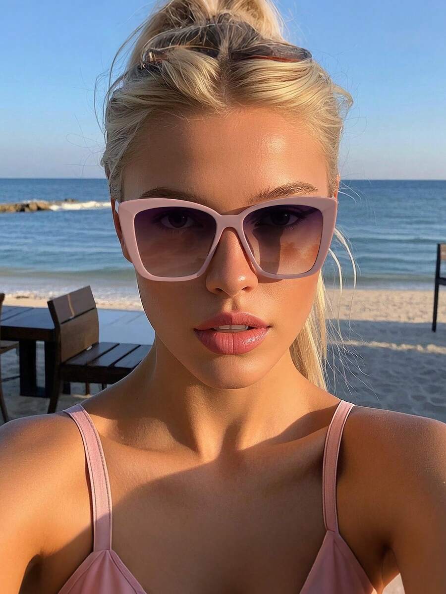 1 Pair Plastic Cat Eye Classic - Sunglasses Cat Eye 评论和价格