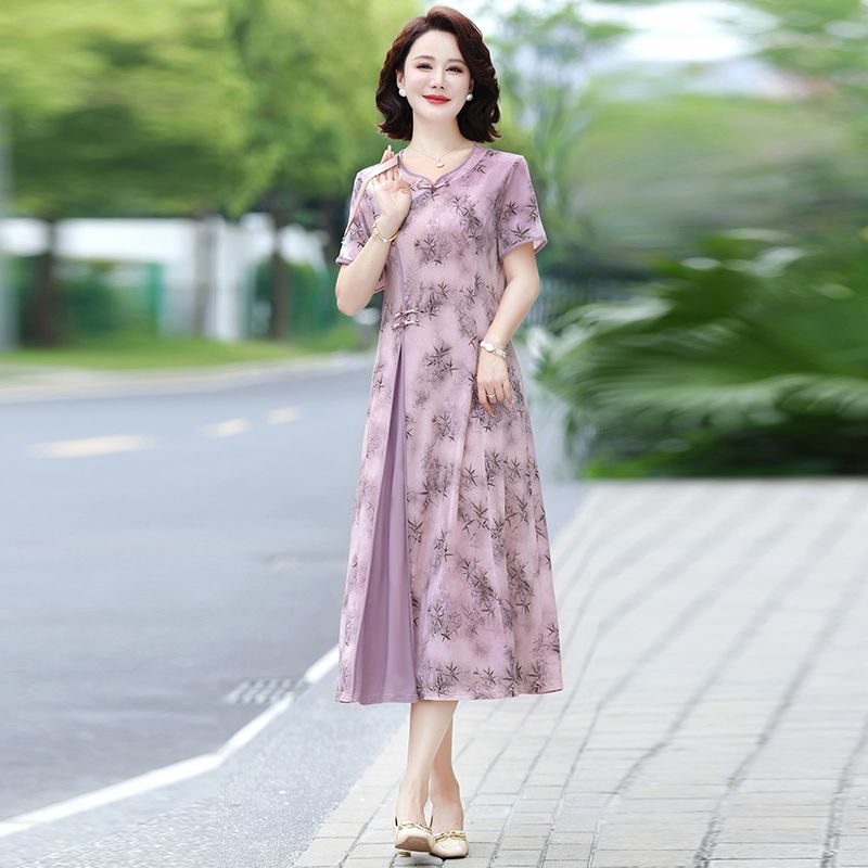 Floral Print Midi Dress for Mi - Midi Skirt Floral 评论和价格