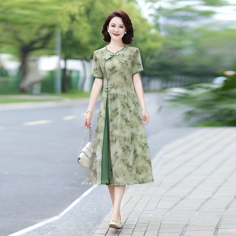 Floral Print Midi Dress for Mi - Midi Skirt Floral 评论和价格