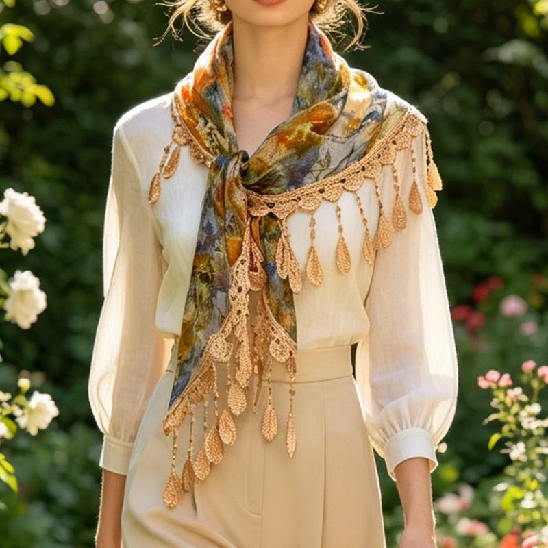 Vintage Floral Lace Hollow Tas - Cover Up Kaftan 评论和价格