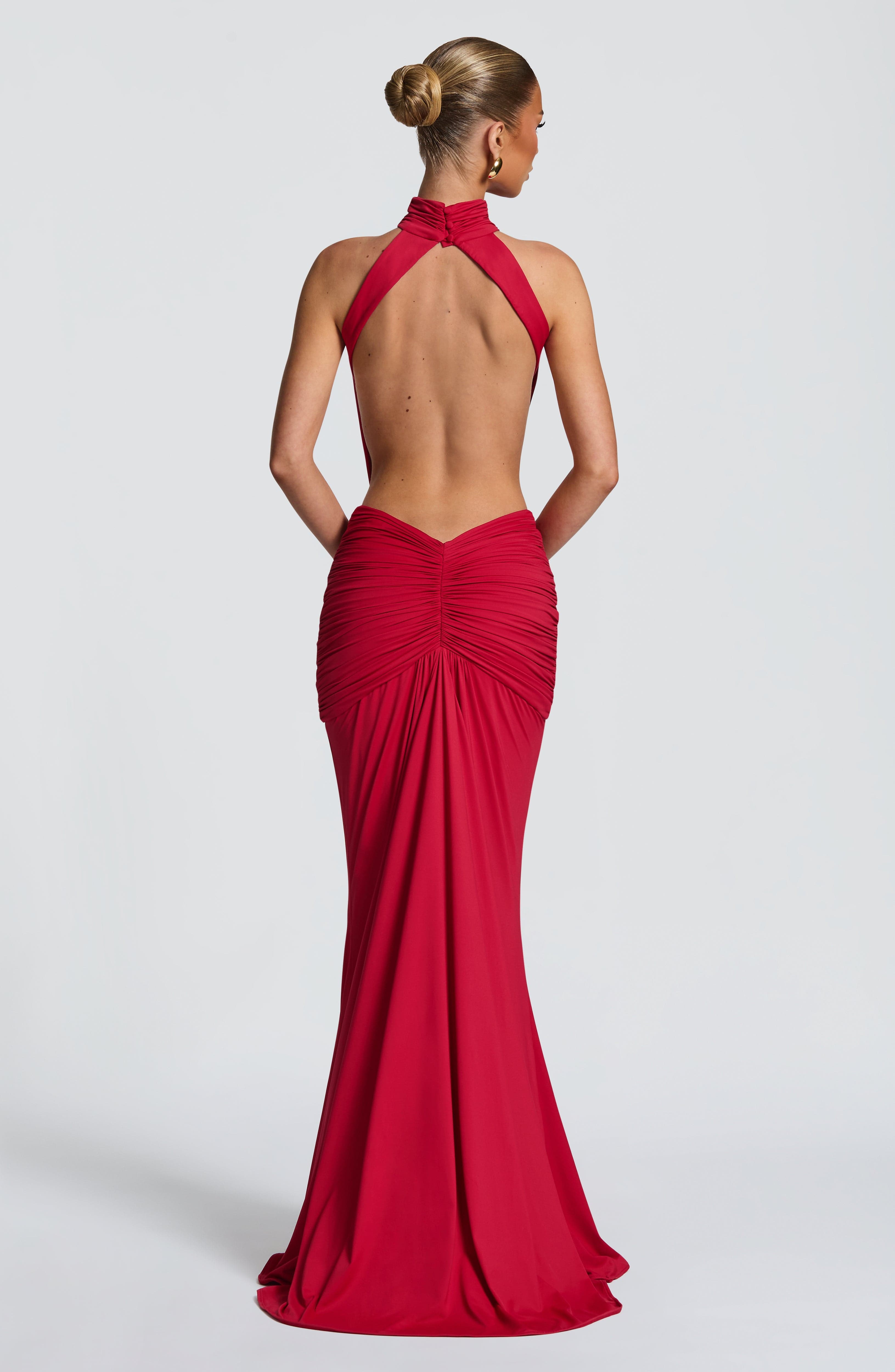 Halter High Neck Cutout Waist  - Maxi Dress Halter 评论和价格