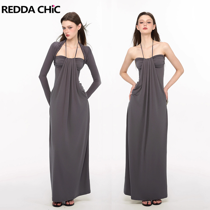 REDDACHiC Elegant Braided Shru - Maxi Dress Halter 评论和价格