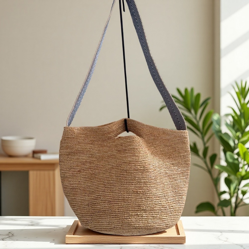 New Raffia Rainbow Bucket Bag  - Crochet Bag Raffia 评论和价格