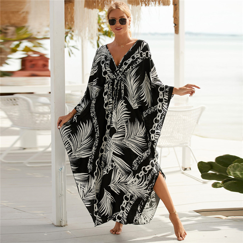 Women's Plus Size Animal Print - Cover Up Kaftan 评论和价格